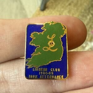 Bert Mason Int'l President 100% Attendance 1984-85 Lions Club Lioness Lapel Pin